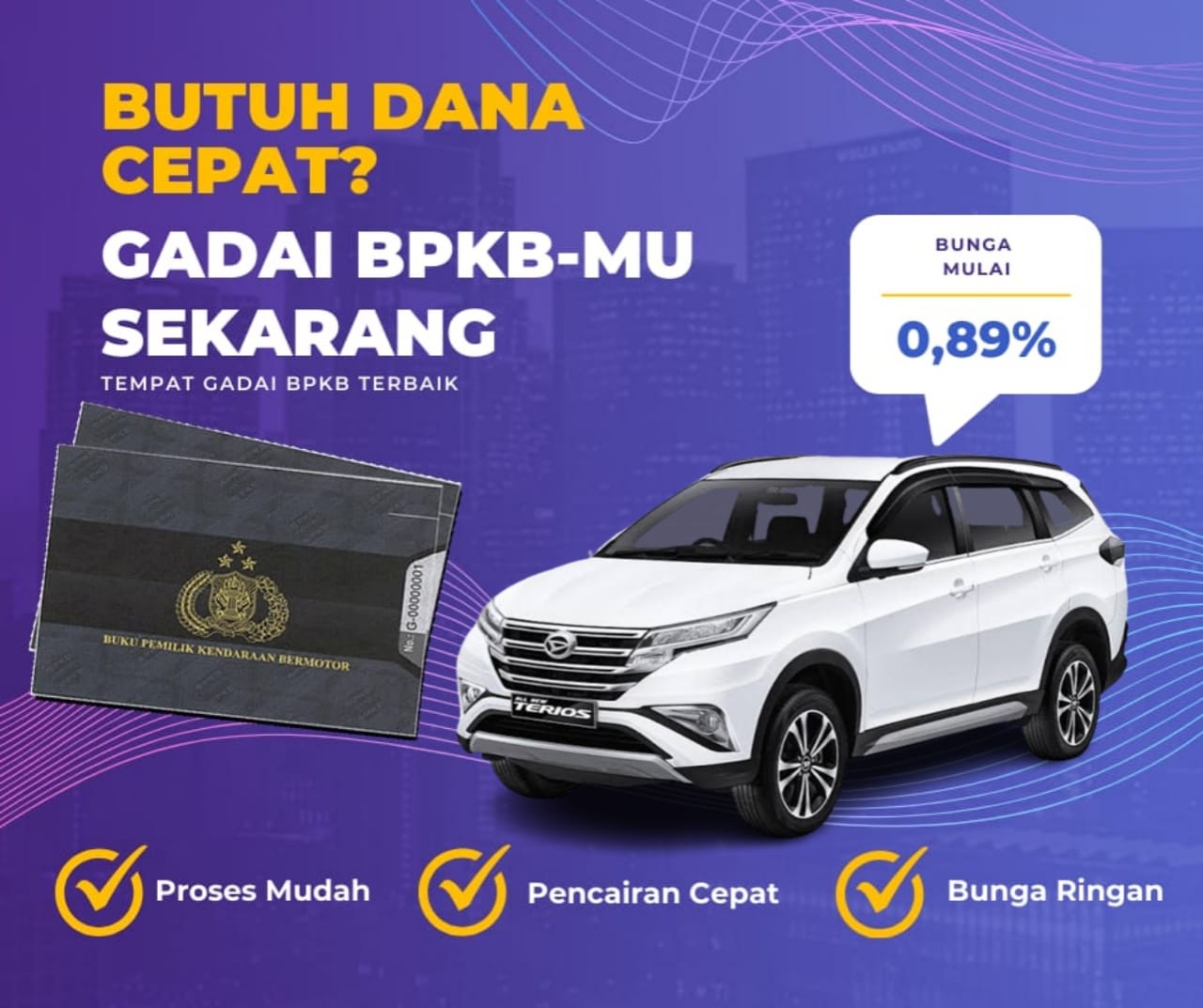 Kredit Jaminan Bpkb Mobil Daihatsu Terios Dapat Dana Berapa? Seperti Ini Simulasinya